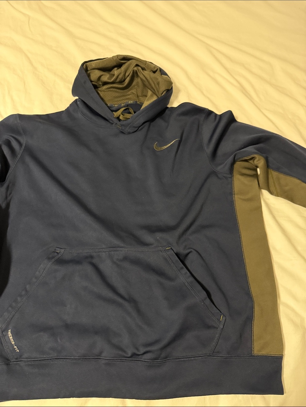 Nike Navy & Olive Performance Pullover Hoodie